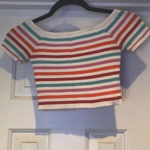 DNA Striped Crop Top Small